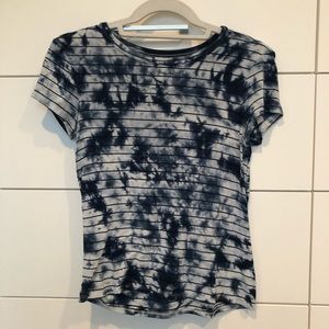 Tie dye and striped t shirt